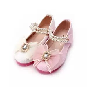 [바나나팜스][바나나팜스]led여아 플렛슈즈 BN진주사각보석 라이팅 구두(bj)