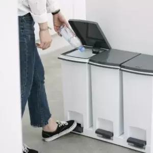 탕비 프랑코 페달형 분리수거함 3단 650 x 310 520mm 60L