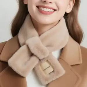 겨울 쁘띠 퍼 머플러 토끼털목도리 정장 교복목도리 토끼털목도리 여성머플러 여성목도리