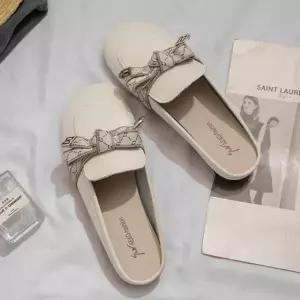 여성용 리본프렌치슈즈 구두 슬리퍼 캐주얼 정장슈즈 플랫슈즈 단화 여성슬리퍼