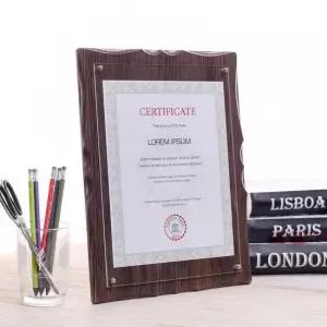 크라운 허가증 상장 액자 A4 벽걸이 탁상액자 월넛 A4액자