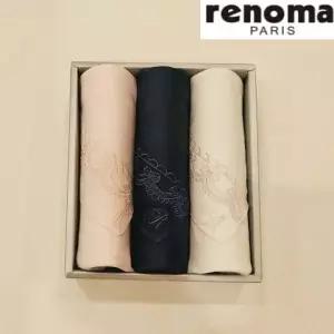 [하프클럽/닥스ACC]  RR01 레노마 남녀3매 수입 자수 손수건 세트