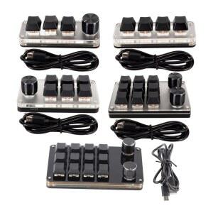 호환 빨간색 스위치 매크로 키보드 플러그 앤 플레이 손잡이 Windows 용 데스크탑 PC 용 USB 미니 키패드 OS X 용 Linux 용 vista