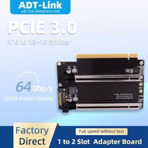 ADT-Link 1-2 슬롯 어댑터 라이저 보드 SATA PCI Express 3.0 X16 to X8+X8 분배 카드 (분할