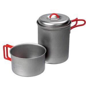 에버뉴 티타늄 캠핑 냄비 세트 솔로 경량 750