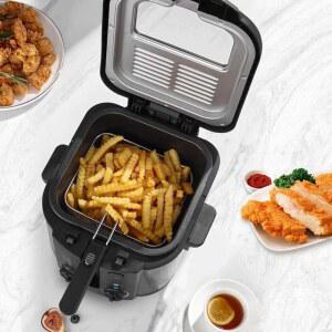 업소용튀김기 스텐 튀김기계 편한세척 튀김 검은색 두꺼운 타이머 플러그