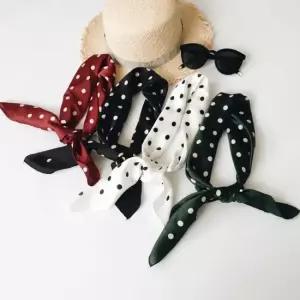 WL 여행 피크닉 여성 여자 러블리 데일리 도트 땡땡이 포인트 패턴 미니 쁘띠 머플러