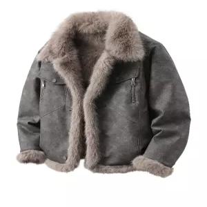 남성 무스탕 자켓 양털무스탕 하이넥집업 겨울아우터