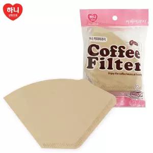 (힘찬)하니 커피여과지(100매) 2-5인용 종이필터 핸드드립 원두 V여과지 거름 드립백