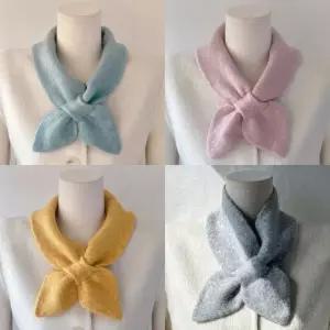 포근 리본 크로스 미니 머플러 목도리 네키 겨울 간절 미니머플러 네키 쁘띠목도리 간절기