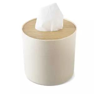 대나무 뚜껑이 있는 지몬 화장지 롤 디스펜서 장식용 원형 종이 홀더 욕실 휴지 상자 커버