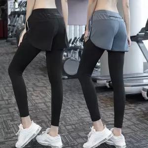여성 스포츠 일체형 레깅스 반바지 1P 운동 헬스 바지