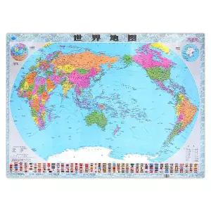 (힘찬)중국어 교육용 여행용 대형 세계지도 (발수코팅형) 학습교구 용지도 교실 자료