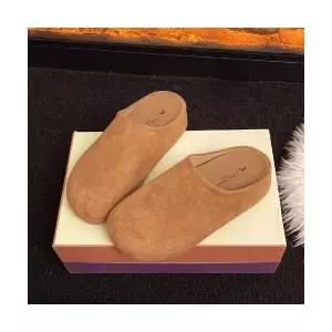 알마센 여성 슬리퍼 슈즈 가보시 통굽 가죽 앞코 화를 아웃도어 ADOR5