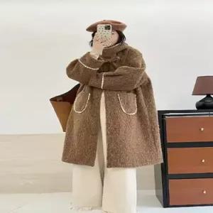 롱 여성 모직 캐주얼 야구 후드 싱글 점퍼 코트 SPO마켓1