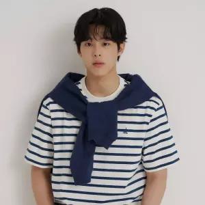 [백화점 정품] 빈폴 멘 [SS26]싱글 스트라이프 반소매 티셔츠 - 아이보리 :BC6242C300