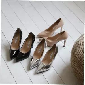국내제작구두 국내생산 뾰족코 가보시 얇은굽 여성 하이힐 펌프스힐Y
