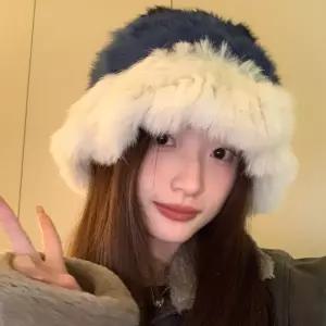 겨울버킷햇 컬러 토끼 트루퍼햇 방한 모자 털 퍼