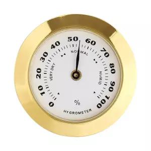 골든 업그레이드 미니 38mm 원형 유리 아날로그 습도계 기타 바이올린 프로브 온도계 및 기상 기기 온도