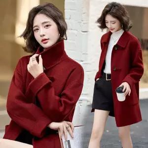 마킷5 롱 모직 울 가을 리버시블 슬림핏 바람에 따스한 코트 여성코트 JEN3