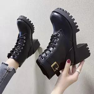 루이벤 업 통굽워커 DS0242 플랫 부티 여성워커힐 구두 워커힐 힐부츠 롱 워커 자연느낌소가 여자 내