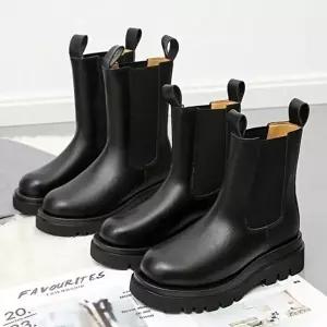 여자워커 데일리 밴딩 캐주얼 미들 롱 통굽 부츠