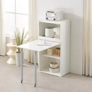 주방 접이식 식탁 렌지대 1200 밥솥 전자레인지 수납장 공간절약 홈스타일링 깔끔정리