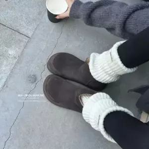 빈티지 여성 워커힐 소가죽 리얼 귀요미 빅 부츠 플랫 버켄 메일라드 라운드 워커 패피5