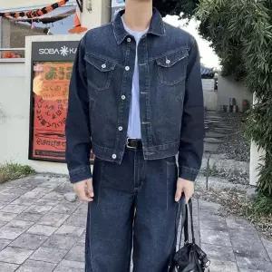 남자 청자켓 크롭 숏 데님 자켓 청청세트