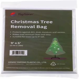 탑순 크리스마스 트리 제거 가방 9피트 높이 6피트 너비의 처리 플라스틱 파티오 가구 커버 대형 투명 보관
