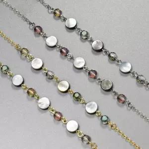 마스크걸이 비즈 목걸이 크리스탈 자개 실버 안경줄 쉘 마스크스트랩