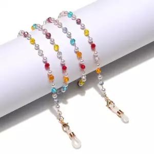 ( )컬러 마스크걸이 혼합형 심플 마스크스트랩 안경줄 크리스탈 진주 모던