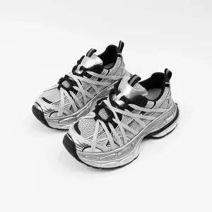 신난다슈 여성 스니커즈 운동화 5cm 키높이 어글리 슈즈 양가죽 발편한 NAL256168 실버