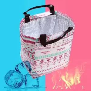 [콩심팥심]5컬러 보온 보냉 린넨 에코백 안감 방수 도시락가방