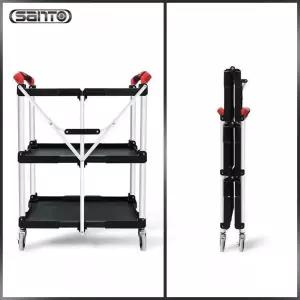 접이식 트롤리 서빙카트 식당 이동식 가정용 카트 웨건 공간