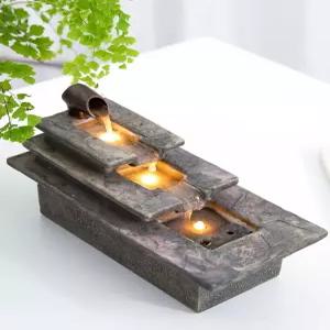 미니 분수대 소형 실내 장식 가습기 LED 인테리어 조명 장식품 연못 워터파운틴