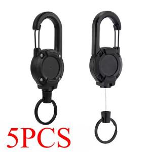 야외 자동 개폐식 와이어 로프 릴 강스틸 케이블 키 링 체인 도구와