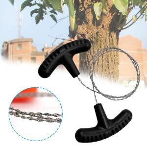 야외 캠핑 하이킹 핸드 로프 톱 손가락 손잡이가 휴대용 스테인레스 스틸 와이어 생존 도구 accsesorios