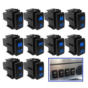 12V 파란색 Led 푸시 버튼 스위치 닛산 Navara D40 순찰 X-트레일 T31 패스 파인더 R51 OEM 용 후면 스팟 L