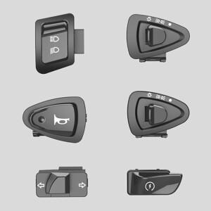 바이크 오토바이 시동 스위치 등 방향 지시등 하이 로우 빔 단추 커넥터 스쿠터 모페드 액세서리