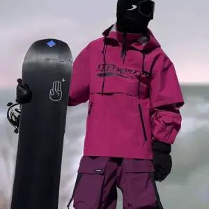 남사친 스노보드 아웃도어 방수 후드 스키복 바이올렛 장비 방풍 상의 기모 점퍼 보온 야상사파리 스키 OP1