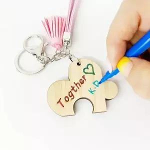 [하프클럽/브이와이](TD)(집콕)원목 퍼즐 키링 만들기-1세트
