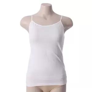 엘르이너웨어 여성 화이트 60수 면스판 끈런닝EBWRNR21WH