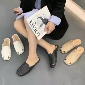컷아웃 슬리퍼 사무실 오픈토 데일리 낮은굽 패션슈즈 여성슬리퍼 여름슬리퍼