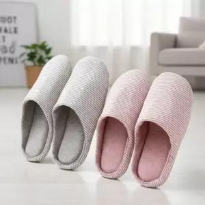 스트라이프 거실화 사무실 쿠션 슬리퍼 층간소음 방지 거실 실내화 실내슬리퍼