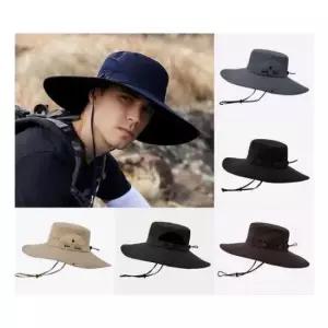 와이드 벙거지 데일리 낚시 등산 카우보이 끈 모자