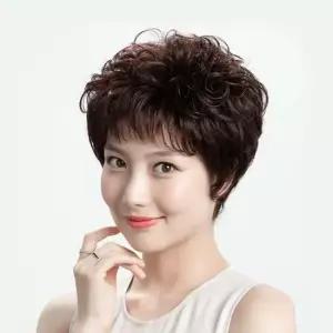 탑커버 정수리 부분가발 다크브라운 인모가발 정수리가발