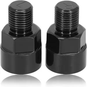 2PCS 자전거 페달 어댑터 세트 알루미늄 합금 9/16인치에서 1/2인치 컨버터 사이클링 액세서리 부품 블랙