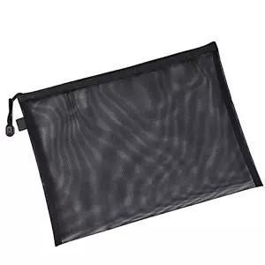 메쉬파우치 대형 메이크업 A4사이즈 망사파우치 블랙색상-WFNTX70