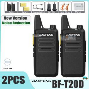 호환 2PCS 바오펭 -T20D 미니 무전기 소음 감소 USB-C 타입-C VOX 1500mAh 5KM 장거리 UHF 업데이트 -T20 양방향 무전기